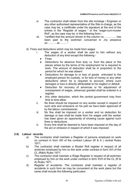 Tender for Optical Fibre Cable Protection works in - Northern ...