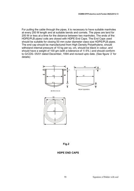 Tender for Optical Fibre Cable Protection works in - Northern ...