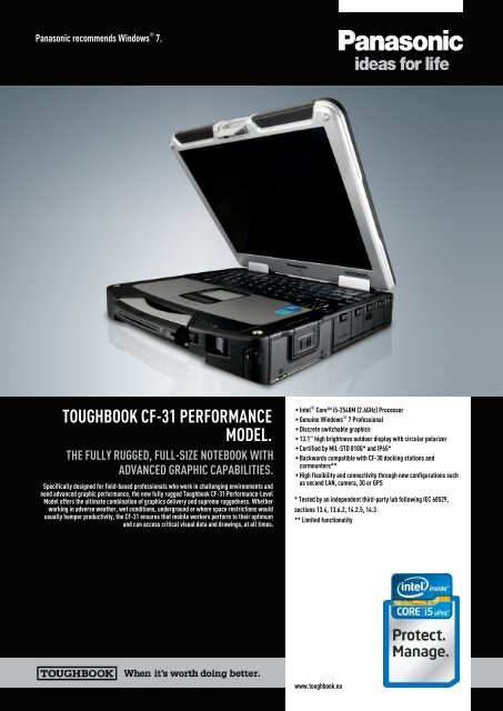 Toughbook CF-31 Data sheet - SST