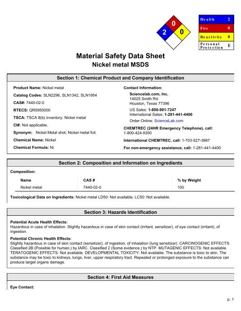 0 2 0 Material Safety Data Sheet - SMFL