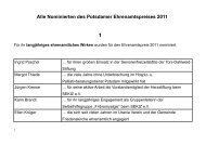 Alle Nominierten des Potsdamer Ehrenamtspreises 2011