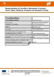 Musteretiketten für Marmelade