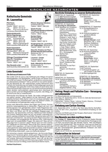 Katholische Gemeinde St Laurentius Sankt Laurentius Kleinostheim