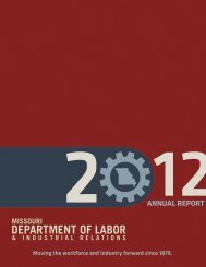 2012 Annual Report - Missouri Department of Labor & Industrial ...