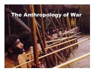 Anthropology of War - Anthro Vancouver Wsu