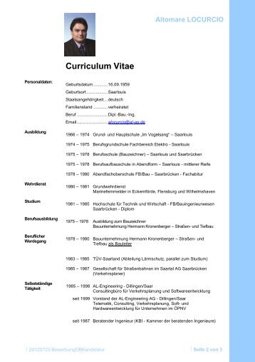 Curriculum Vitae - FWG Saarlouis