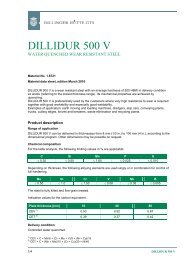 DILLIDUR 500 V - High Strength Plates & Profiles Inc.