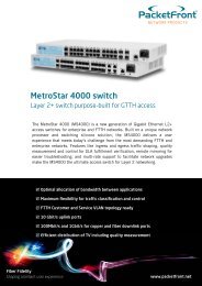 MS4000 Datasheet - PacketFront Network Products