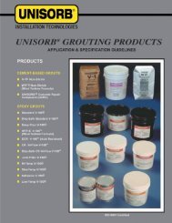 Grout Catalog - Unisorb Installation Technologies