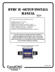 DTHCII user manual - CandCNC