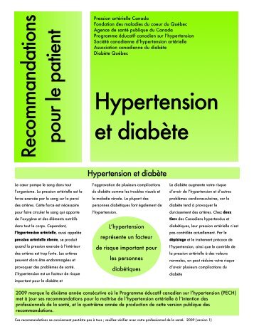 Hypertension et diabÃ¨te - Fondation des maladies du coeur du ...