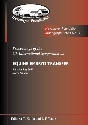 Proceedings of the 5th International Symposium on EQUINE ...