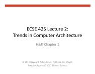 ECSE 425 Lecture 2: Trends in Computer Architecture