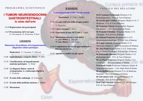 i tumori neuroendocrini gastrointestinali - Ordine dei Medici ...