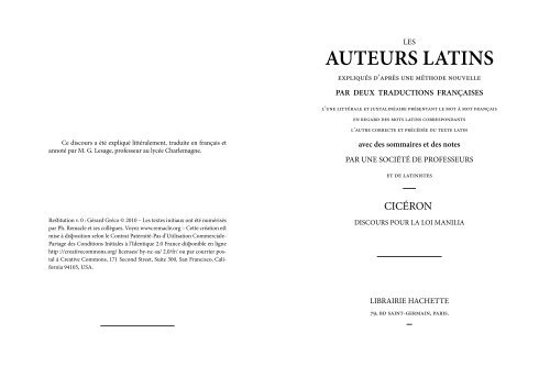 AUTEURS LATINS - latin, grec, juxta