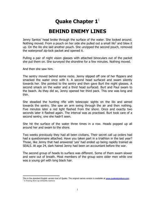 Quake Chapter 11 Behind Enemy Lines Home