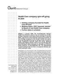 Health Care company spin-off going to plan - Invest in Gurit Holding ...