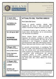 Notiziario n. 31 - Rotary Milano Porta Vittoria