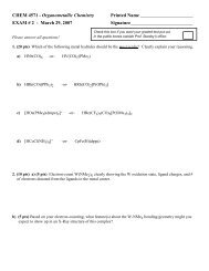 CHEM 4571 - Organometallic Chemistry Printed Name EXAM # 2 ...