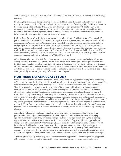 ghana climate change vulnerability and adaptation assessment