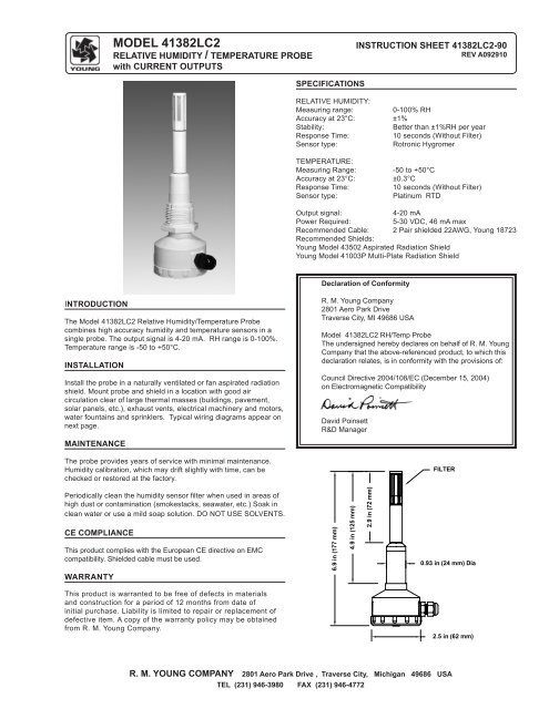 MODEL 41382LC2 - RM Young Company