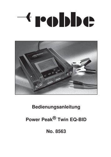Bedienungsanleitung Power PeakÂ® Twin EQ-BID No. 8563 - Robbe
