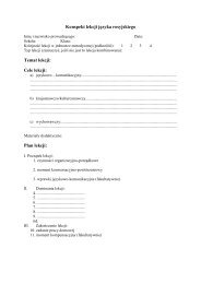 Konspekt lekcji jÄzyka rosyjskiego Temat lekcji: Cele lekcji: Plan lekcji: