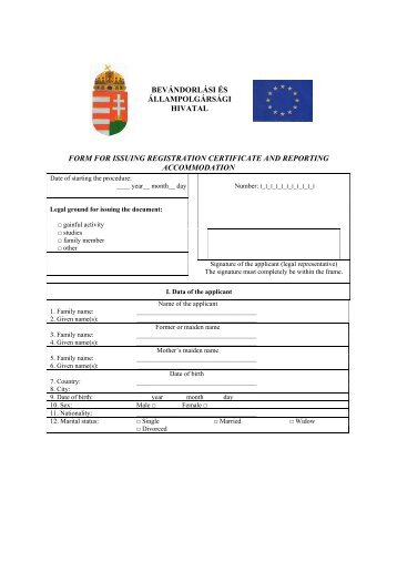 Residence Permit application form for EU and EEA students
