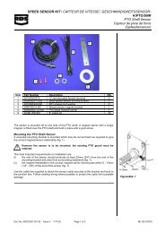 SPEED SENSOR KIT / CAPTEUR DE VITESSE ...