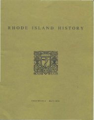 RHODE ISLAND HISTORY - Rhode Island Historical Society