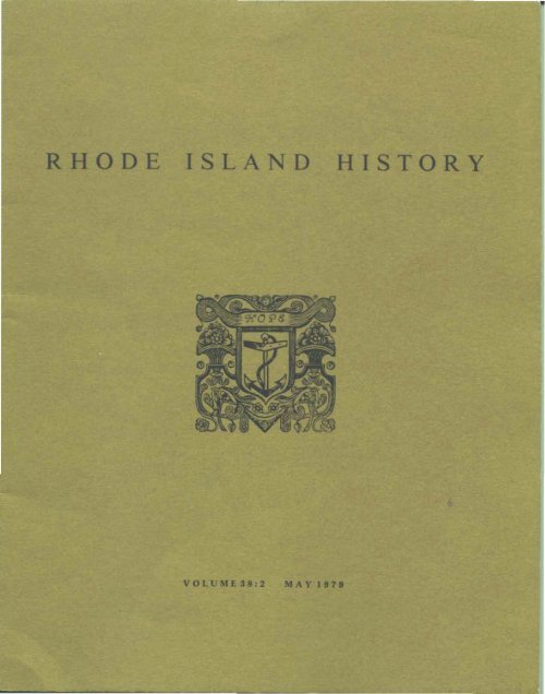 RHODE ISLAND HISTORY Rhode Island Historical Society