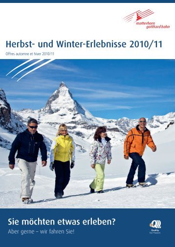 Herbst- und Winter-Erlebnisse 2010/11 - Matterhorn Gotthard Bahn
