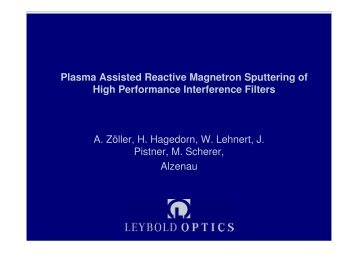 Plasma Assisted Reactive Magnetron Sputtering of High Performance
