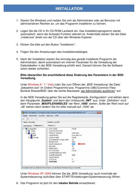 Installationsanleitung - Hasenbein-Software GmbH