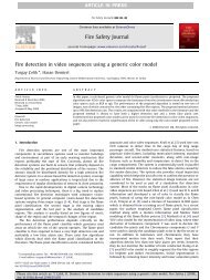 Fire detection in video sequences using a generic color ... - faraday