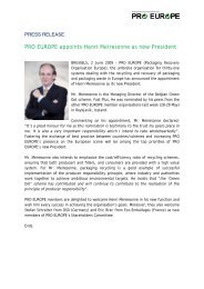 PRESS RELEASE Appointment Henri Meiresonne as ... - PRO Europe
