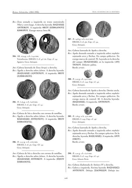 monedas griegas - Real Academia de la Historia