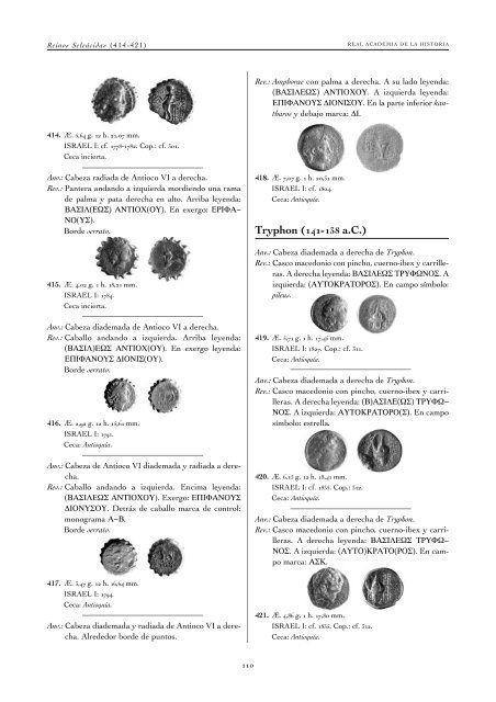 monedas griegas - Real Academia de la Historia