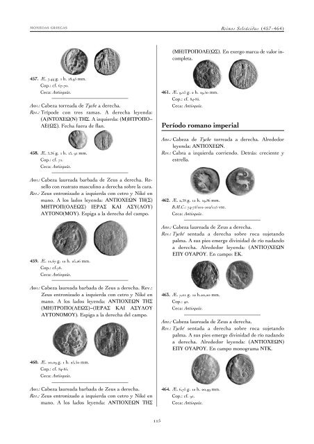 monedas griegas - Real Academia de la Historia