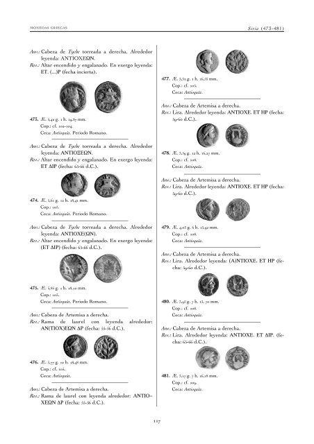 monedas griegas - Real Academia de la Historia