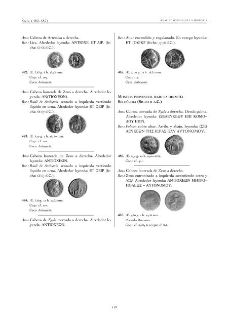 monedas griegas - Real Academia de la Historia