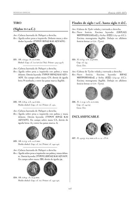 monedas griegas - Real Academia de la Historia