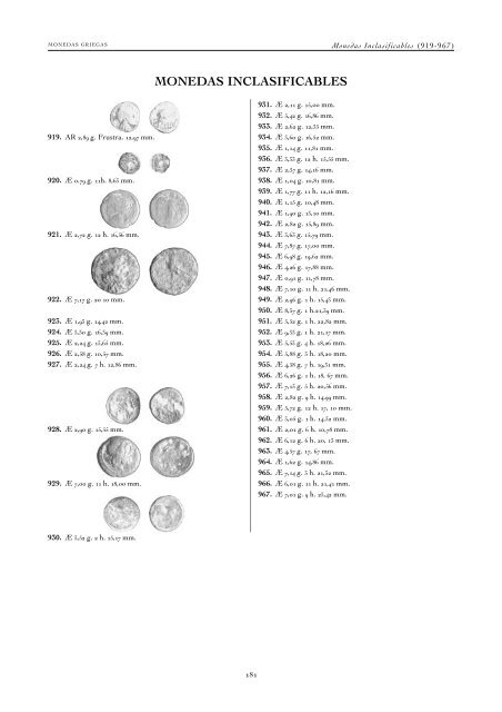 monedas griegas - Real Academia de la Historia