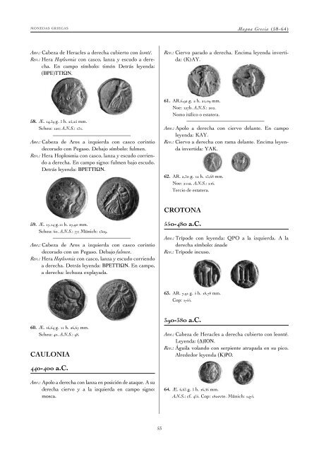 monedas griegas - Real Academia de la Historia