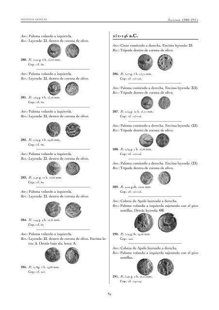 monedas griegas - Real Academia de la Historia