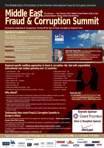 Middle East Fraud & Corruption Summit - MIS Training