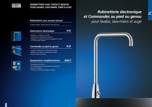 Mitigeur de lavabo automatique BINOPTIC MIX DELABIE Collectivités