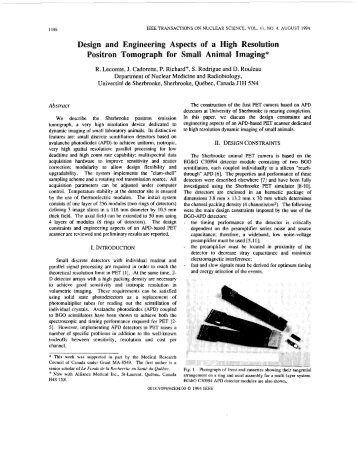 Design and engineering aspects of a high resolution positron ...