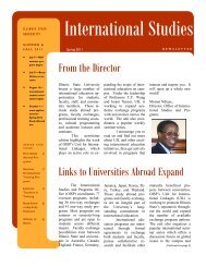 Spring 2011 - International Studies - Illinois State University