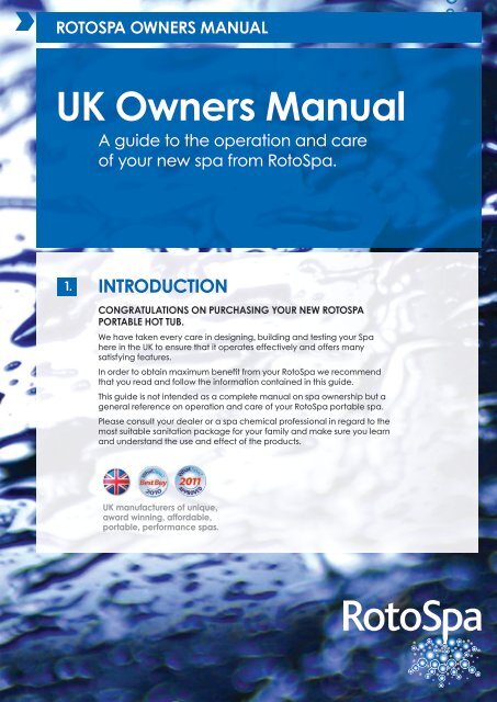 UK Owners Manual - Rotospa Limited